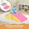 Costway Step and Slide Climber for Infants and Toddlers Baby Soft Foam Structure Blocks Yellow/Blue/Pink/Purple